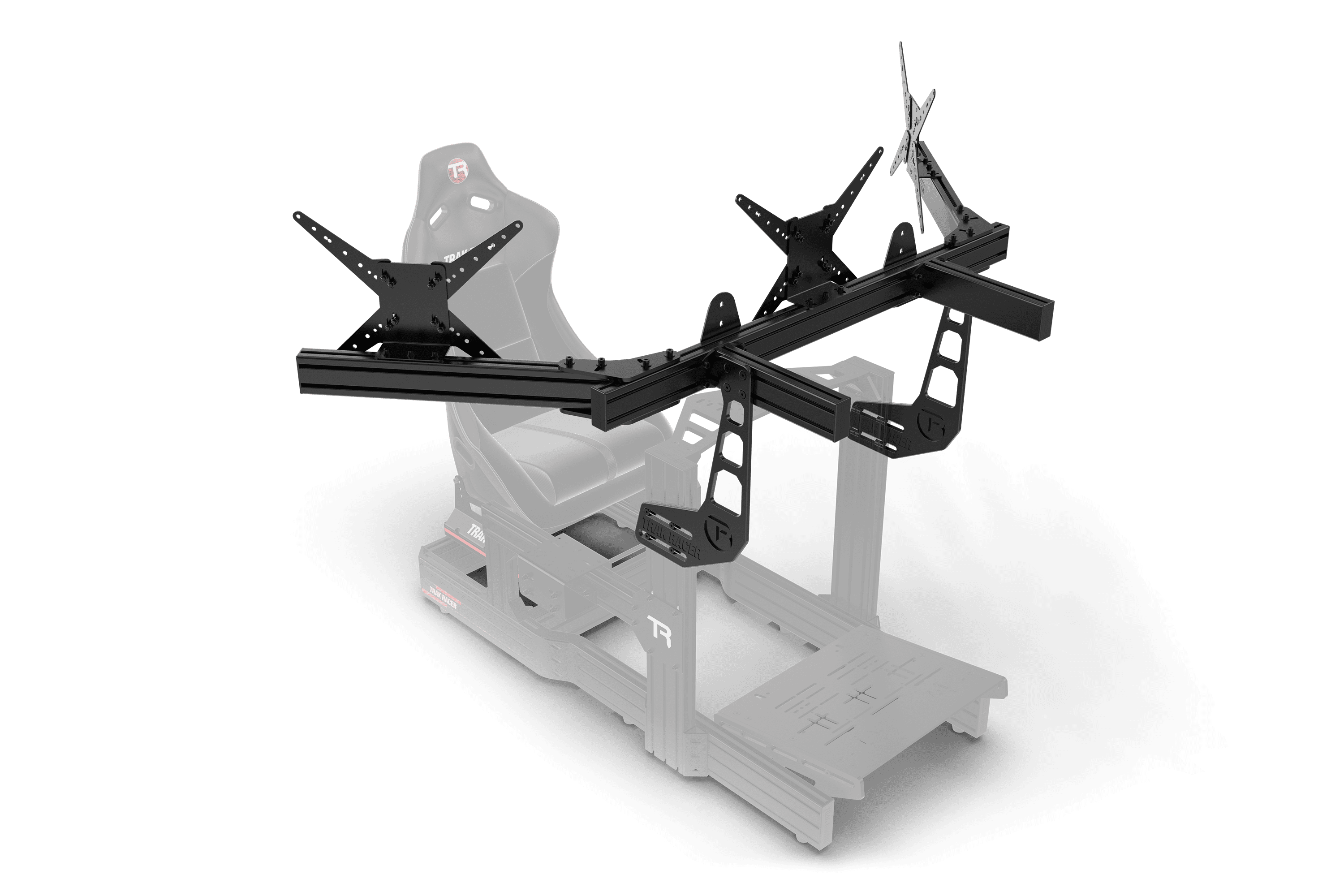 Cockpit-Mounted Triple Monitor Mount - Supports up to 45" Displays - Image 3