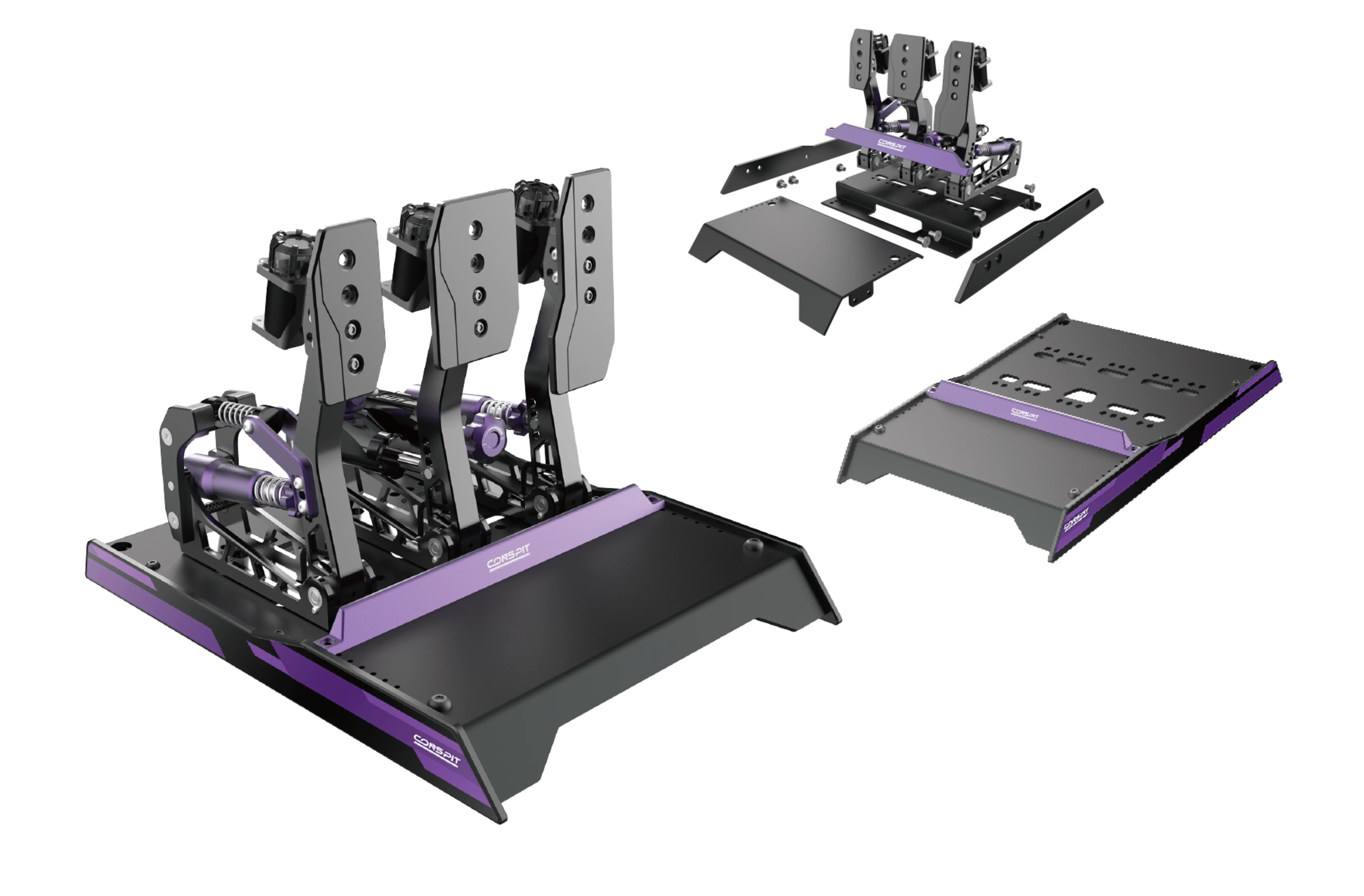 Conspit CPP-Lite 3 Pedal Set β Hydraulic Load Cell Sim Racing Pedals - Image 7