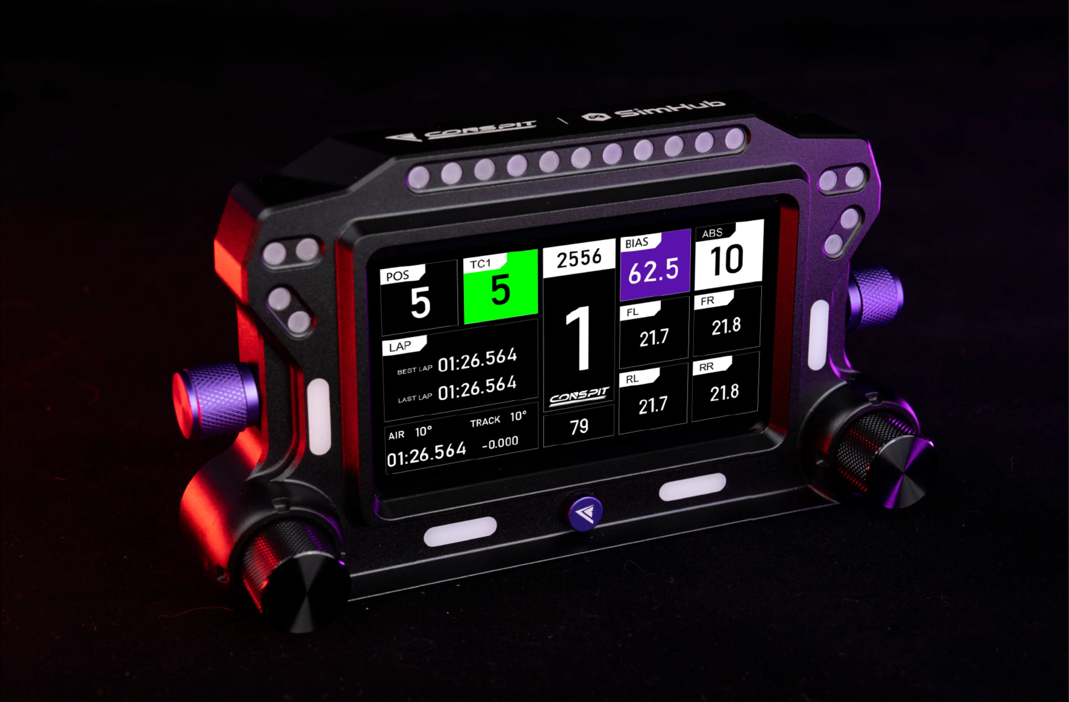 Conspit CSD SimHub Dashboard – 5″ IPS Race Display with RGB Alerts - Image 8