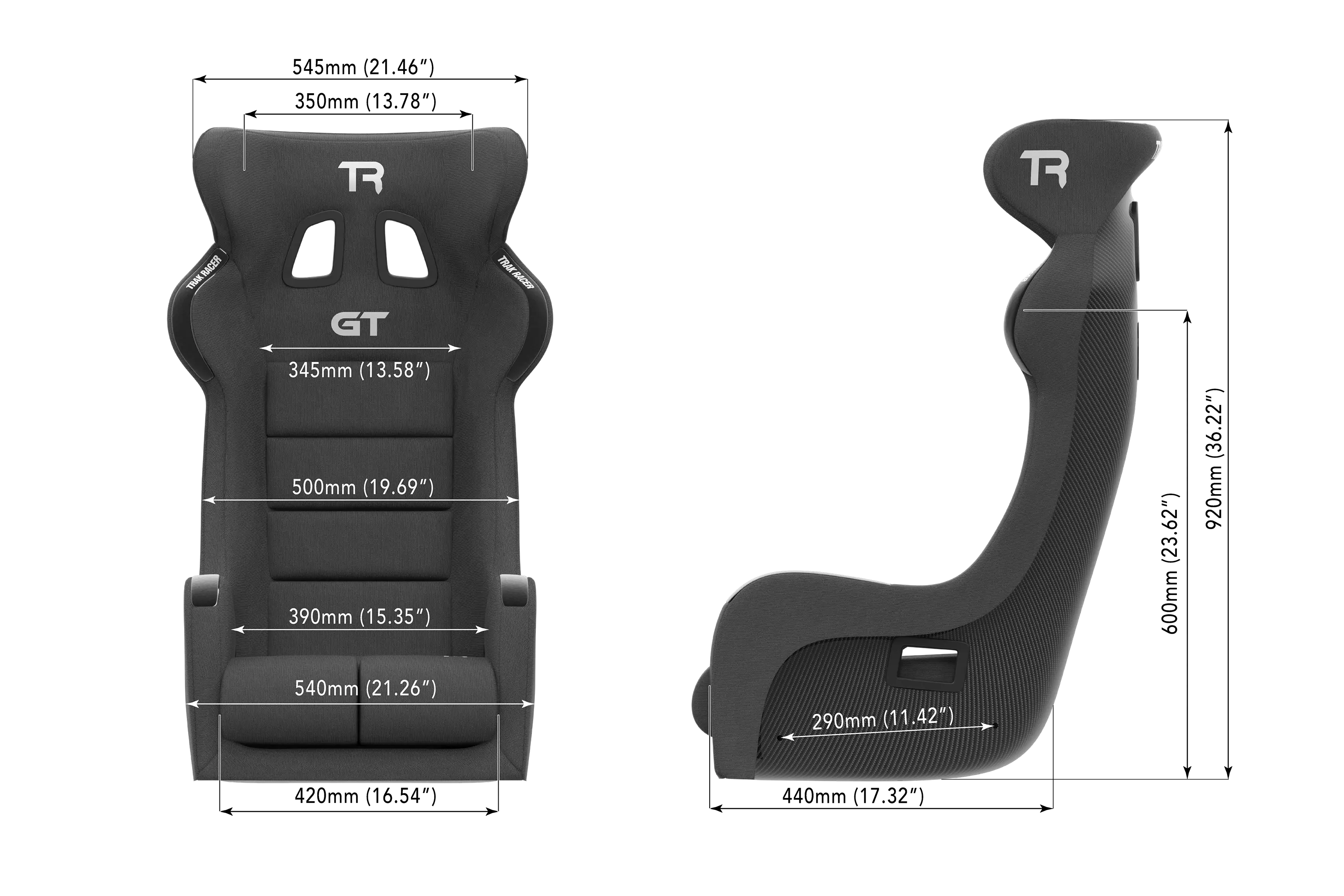 GT Pro Racing Seat - Carbon Fiber Finish - Image 4