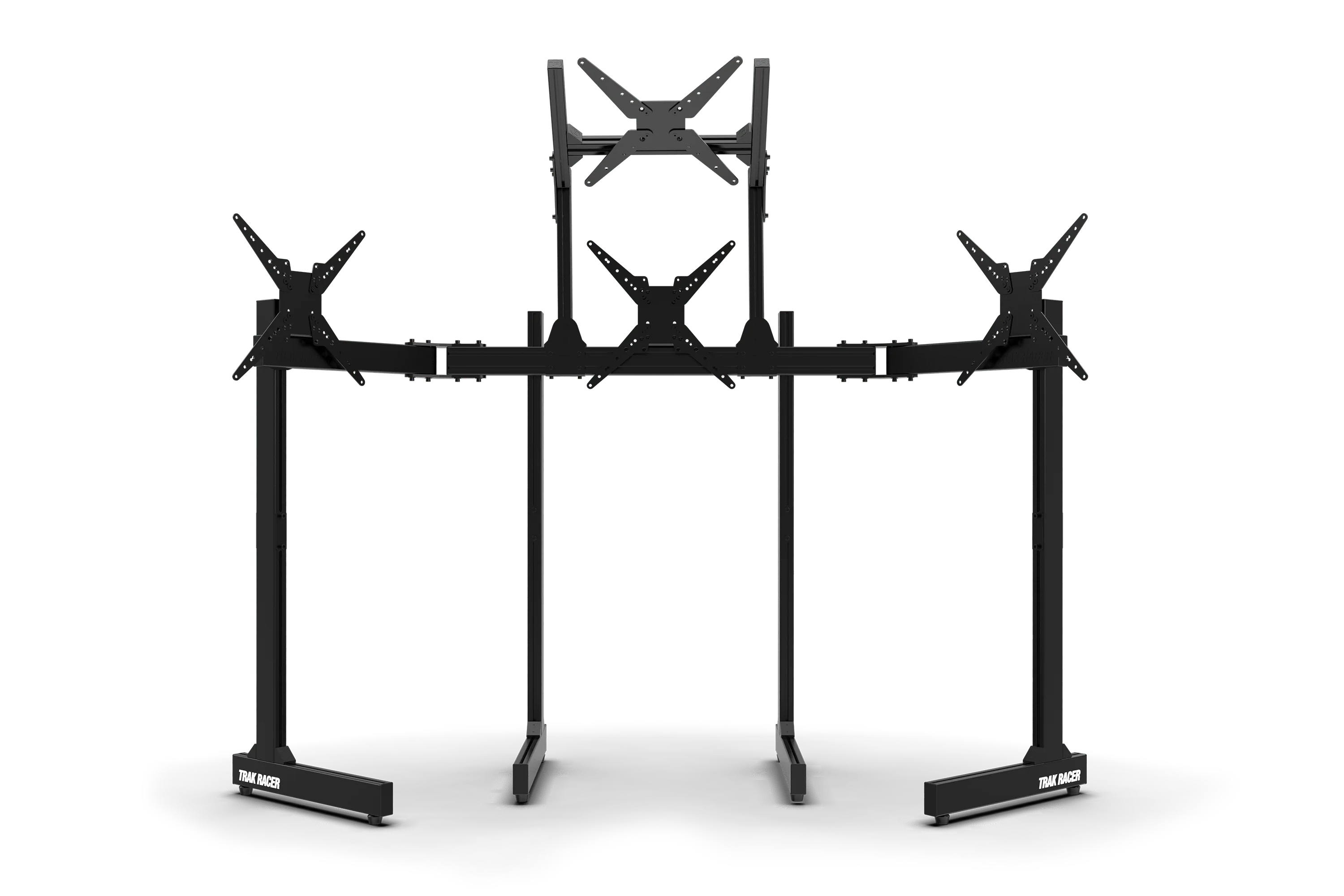 Freestanding Quad (4) Monitor Stand with Extra Leg Supports - Supports up to 55" Displays - Image 2