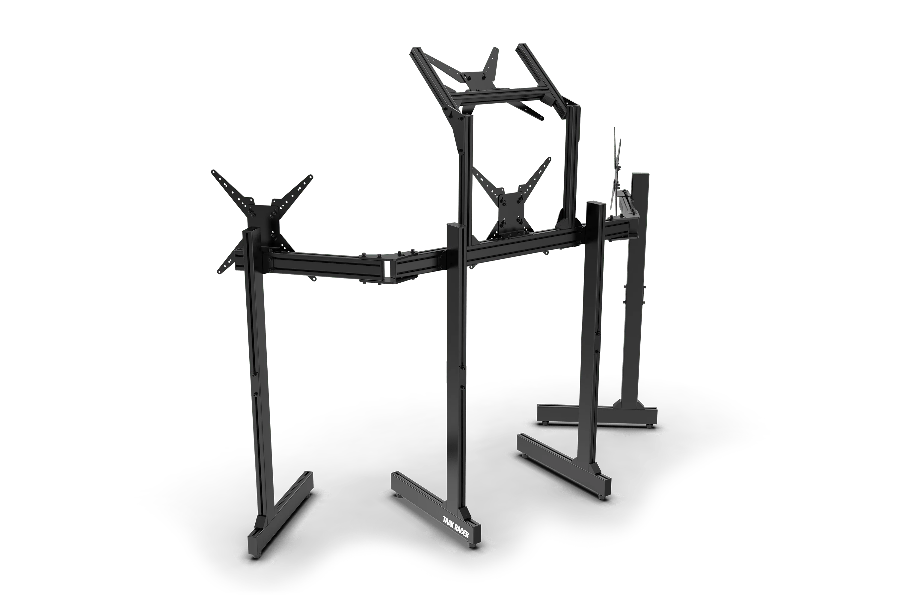 Freestanding Quad (4) Monitor Stand with Extra Leg Supports - Supports up to 55" Displays - Image 4