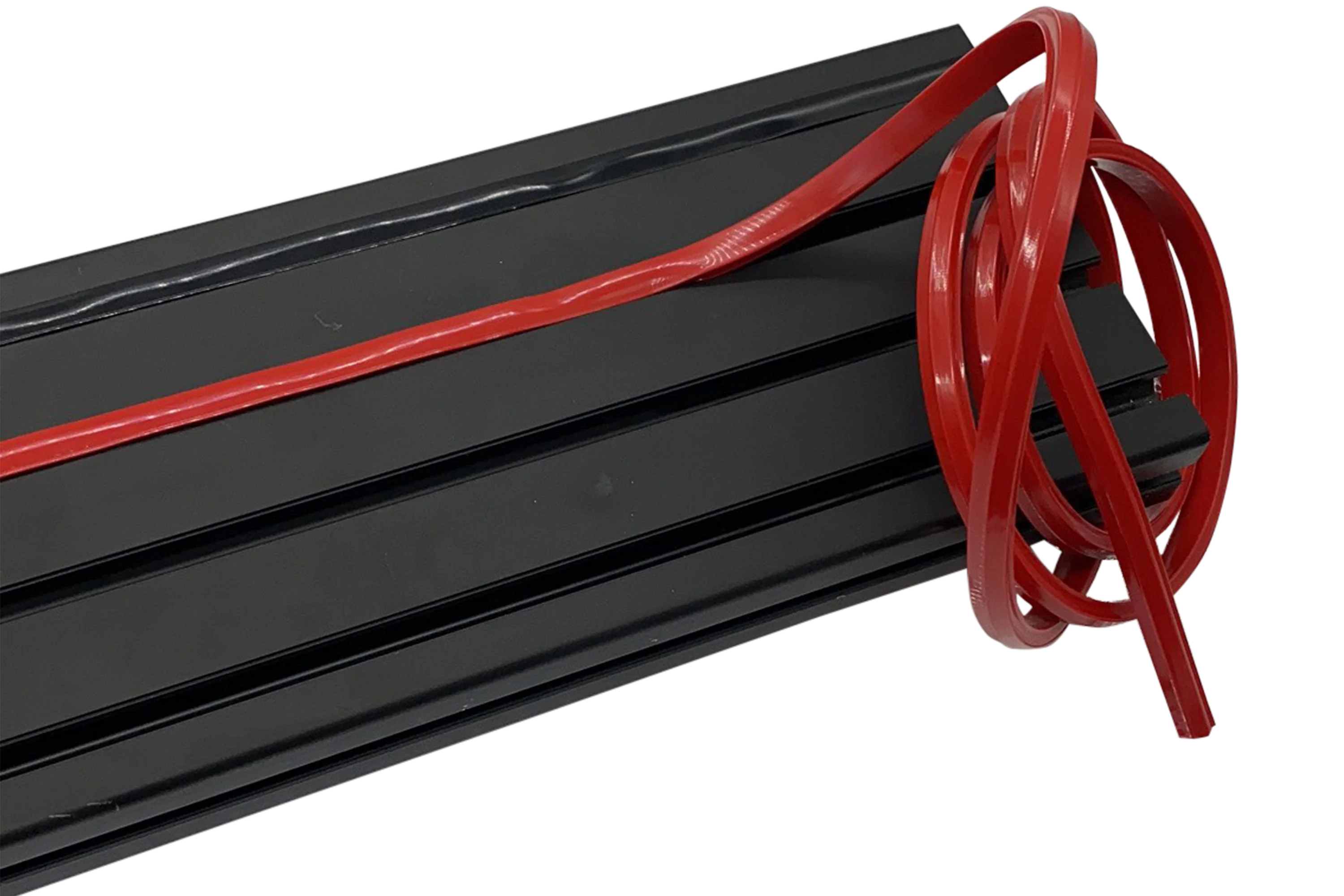 2m/79" Red Rubber Dust/Design Strip – Anti-Slip Protective Edge Trim for Aluminium Profile Sim Rigs - Image 2