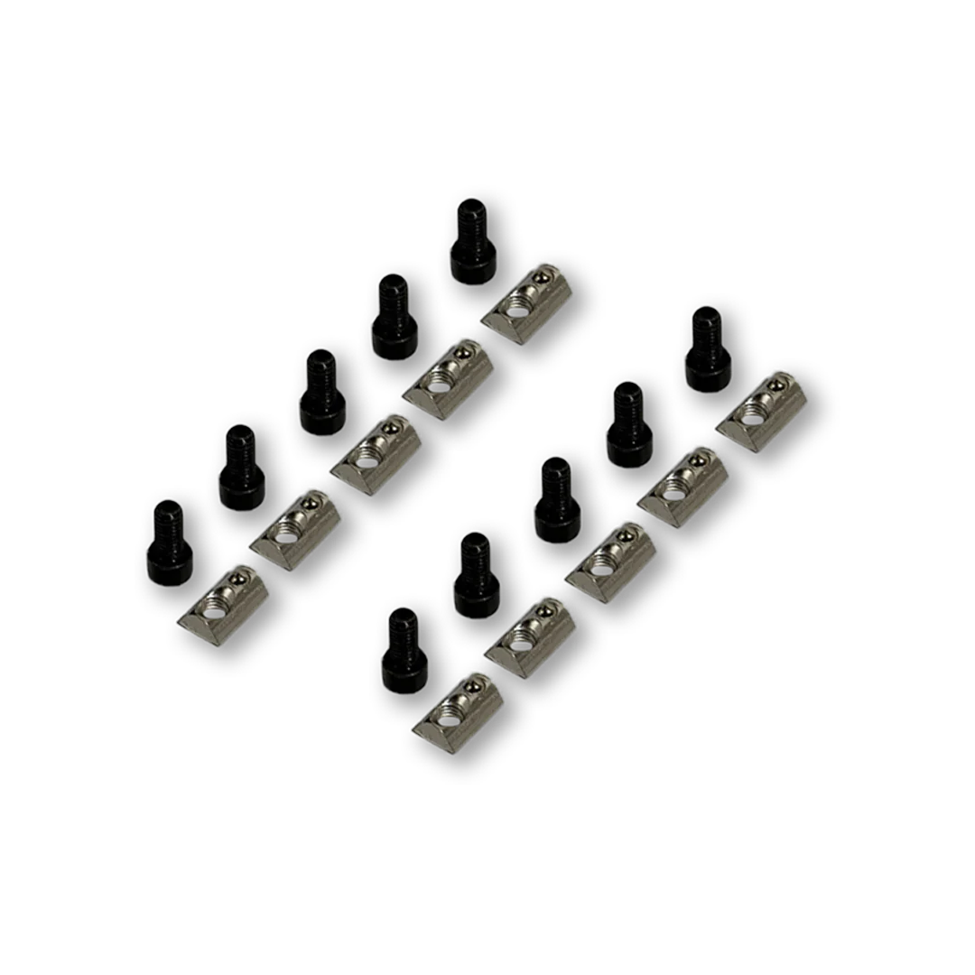 Screw and Ball-bearing Nut for 8mm T-Slot - Set of 10