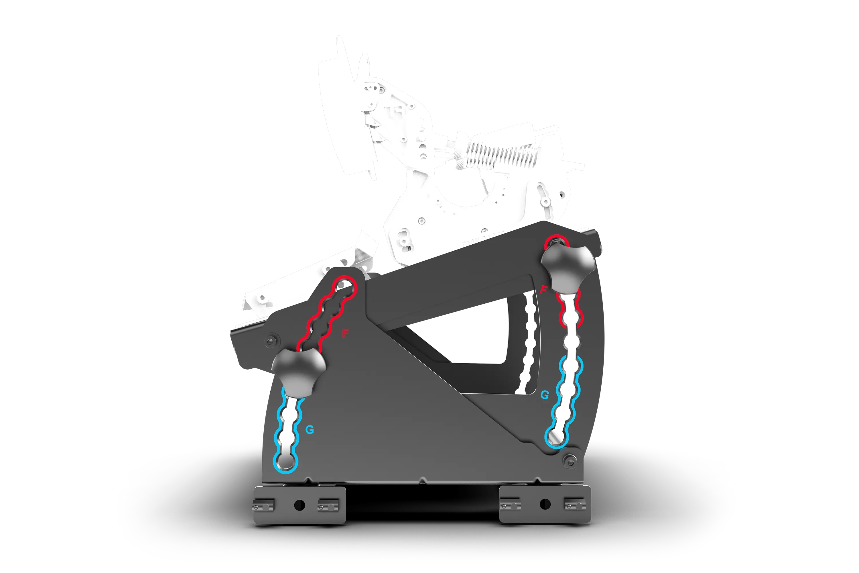 Tool-Free Formula & GT Hybrid Pedal Mount System for Extruded Aluminium Cockpits - Image 5