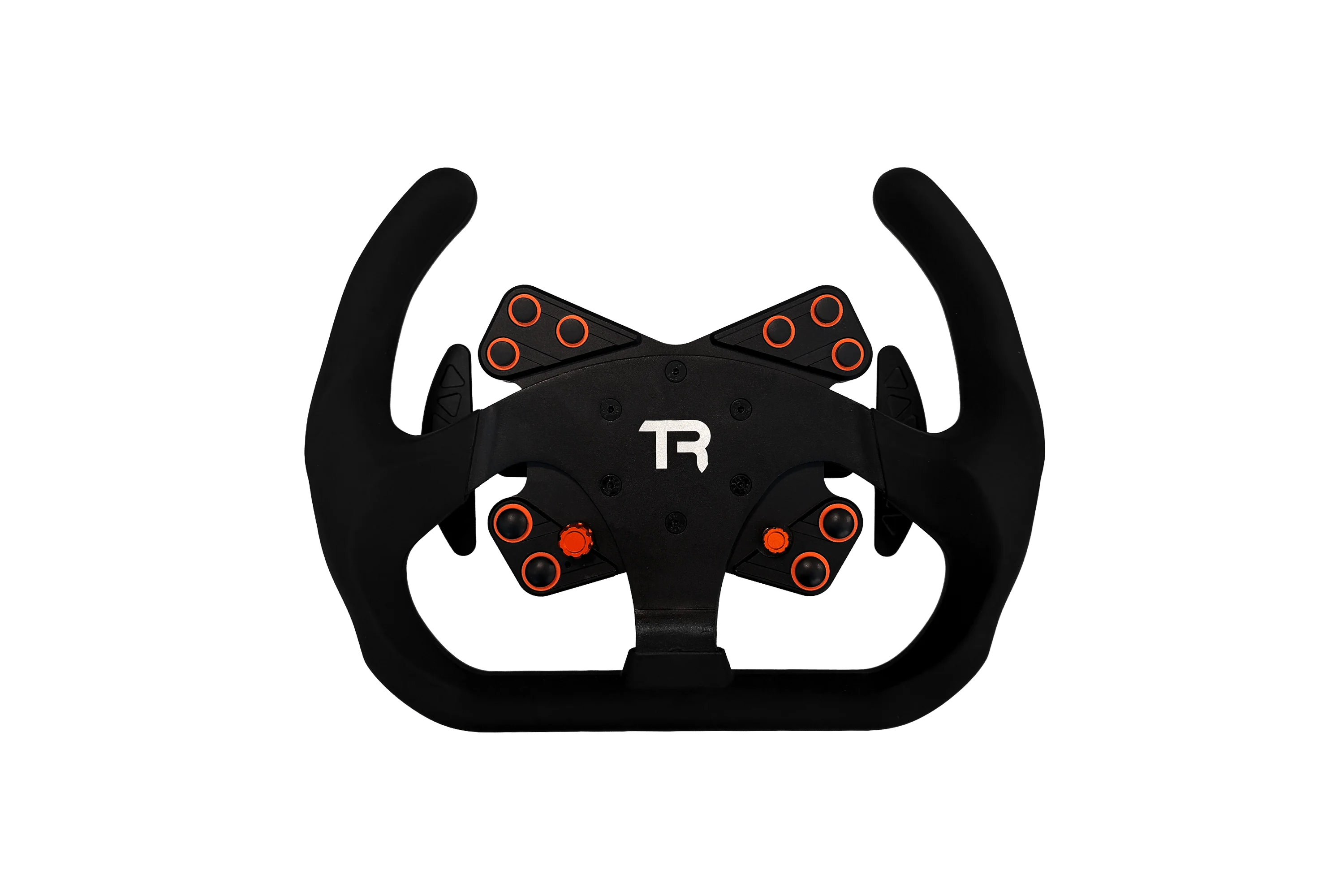 330mm/13" Flat-Bottom Open GT Sim Racing Wheel – Aluminium with Durable Silicon Hand Grips - Image 8